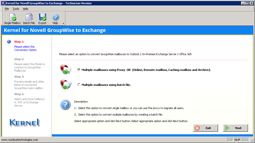 Recovery Files – Groupwise to Exchange 16.0