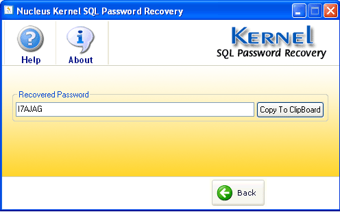 Password Recovered Screenshot